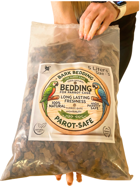 Přírodní kůra, velikost S – ideální podestýlka pro malé papoušky, 5 litrů od ParrotPlanet.cz