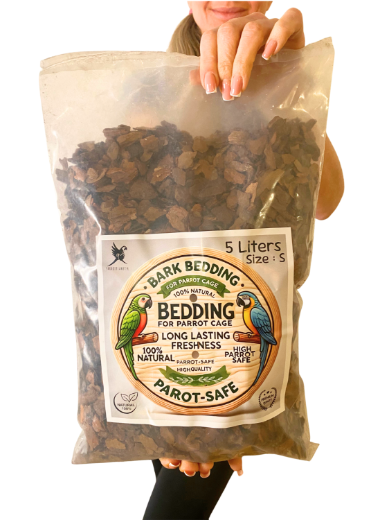 Přírodní kůra, velikost S – ideální podestýlka pro malé papoušky, 5 litrů od ParrotPlanet.cz