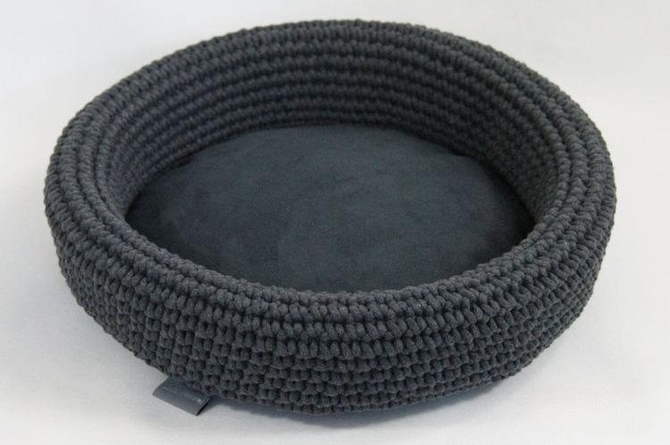 Parrotplanet – Ručně vyrobené pelíšky z provázku pro  kočky – grafitové od ParrotPlanet.cz