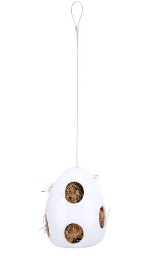 Keramický podavač na materiál do hnízda – bílý pro vlnkované papoušky od ParrotPlanet.cz