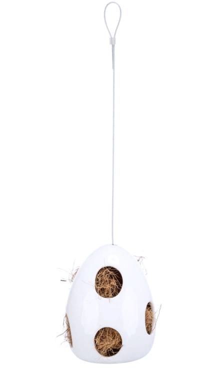 Keramický podavač na materiál do hnízda – bílý pro vlnkované papoušky od ParrotPlanet.cz