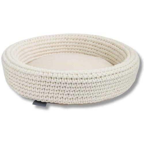 Parrotplanet – ručně vyrobené lůžko z provázku pro kočky – ecru od ParrotPlanet.cz