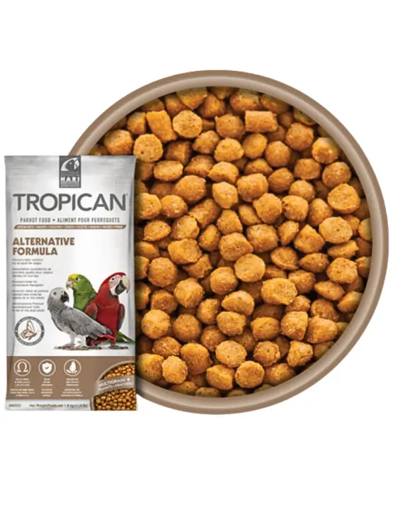 Hagen HARI Tropican Alternative Formula – lehce stravitelné krmivo bez sóji a kukuřice pro papoušky, 1,8 kg  ParrotPlanet.cz