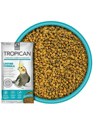 Hagen Hari Tropican Cockatiel Lifetime Granules – Vyvážené krmivo pro papoušky a malé papoušky 820 g od ParrotPlanet.cz