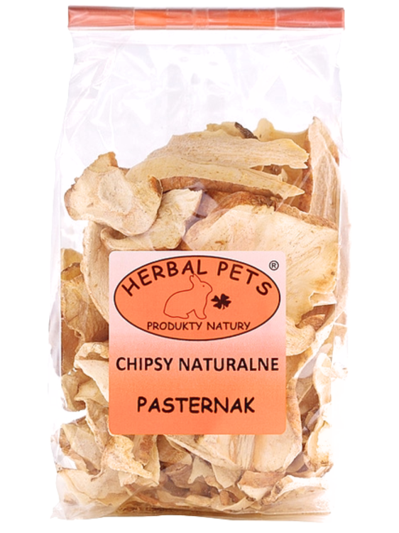 Přírodní chipsy – Pastinák: Zdravá pochoutka pro králíky a hlodavce 125 g od ParrotPlanet.cz