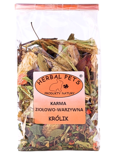 Bylinné a zeleninové krmivo pro králíky – přírodní směs podporující zdraví vašeho mazlíčka 150 g  od ParrotPlanet.cz