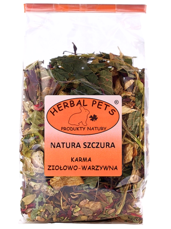 Přírodní bylinná a zeleninová směs „Natura Krysy“ pro zdraví a energii krys 150 g od ParrotPlanet.cz