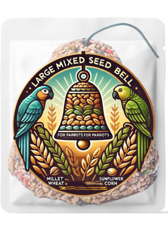 Parrot Planet - Papouščí zvonek OŘECHOVÝ - GIGANT - pamlsek pro všechny větší papoušky 330 g od ParrotPlanet.cz