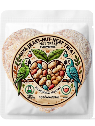 Parrot Planet – Papouščí srdce – OŘECHOVÉ – GIGANT – pamlsek pro všechny papoušky 245 g od ParrotPlanet.cz