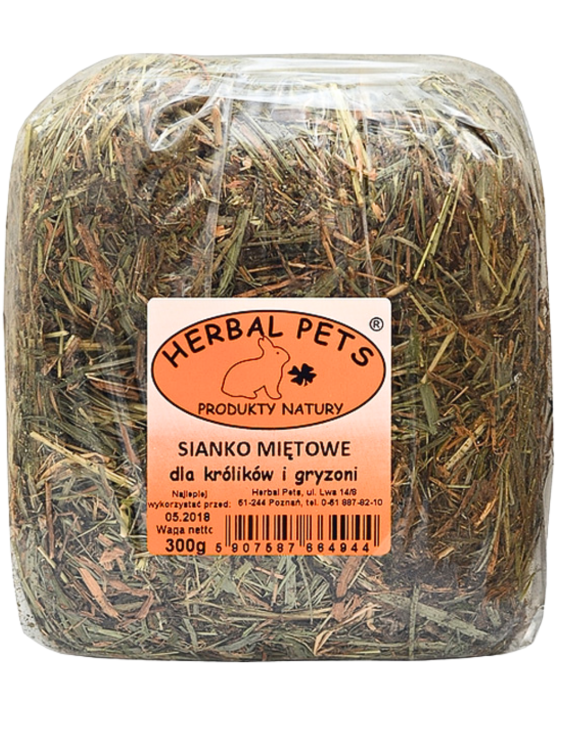 Mátové seno pro králíky a hlodavce – aromatická podpora zdraví vašeho mazlíčka 300 g od ParrotPlanet.cz