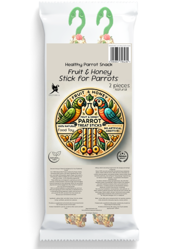 Parrot Planet – Ovocné a medové tyčinky – pamlsek pro všechny papoušky, 2 ks. od ParrotPlanet.cz