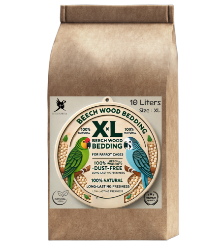 Buková štěpka, velikost XL – přírodní podestýlka pro velké papoušky 10 l od ParrotPlanet.cz