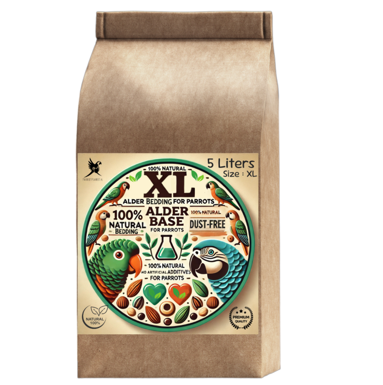 Olšové štěpky, velikost XL – přírodní podestýlka pro velké papoušky, 5 litrů od ParrotPlanet.cz