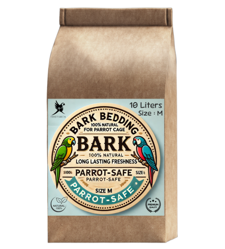 Přírodní kůra, velikost M – podestýlka pro střední papoušky, 10 litrů  od ParrotPlanet.cz