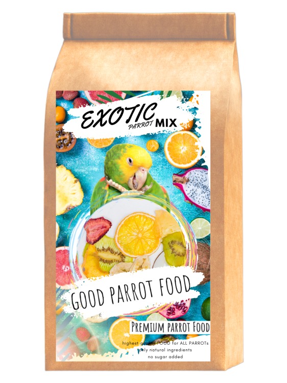 Premium Parrot Food- Exotic Parrot Mix - směs exotického ovoce pro velké papoušky 1 kg od ParrotPlanet.cz
