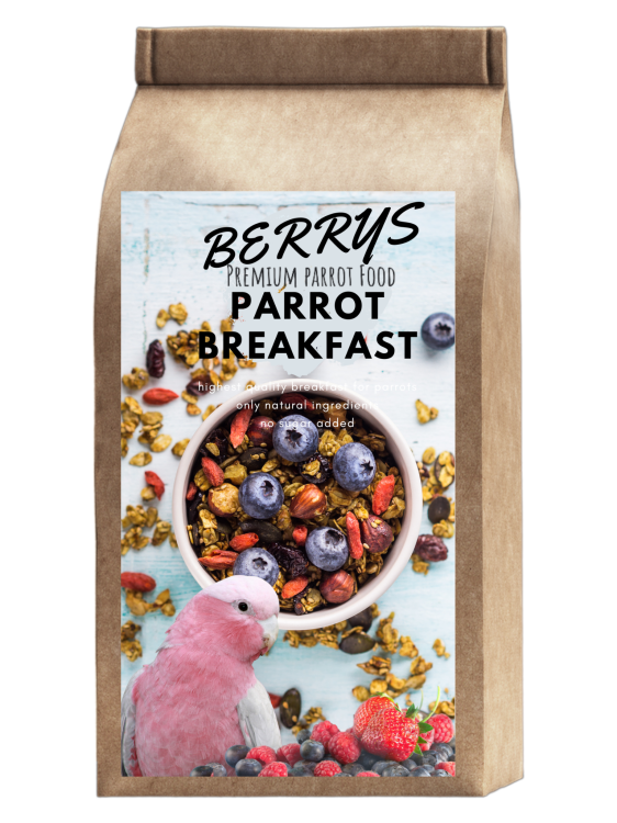 HOT Berry Parrot Breakfast | Papouščí snídaně nebo oběd | Teplé krmivo pro papoušky 150 g od ParrotPlanet.cz