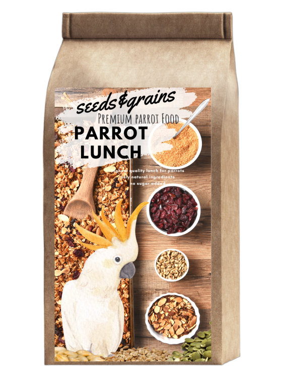 Seeds &amp; Grains Parrot Lunch | Obědové nebo snídaňové jídlo pro papoušky | Rychlé, zdravé a chutné | Teplé nebo studené od ParrotPlanet.cz
