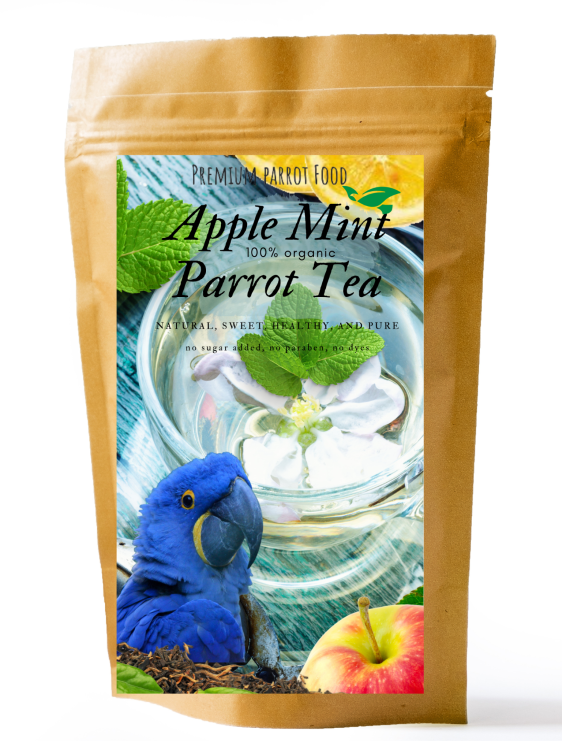 Apple Mint Parrot Tea | Organický čaj | Čaj pro papoušky | Jablečno-mátový 100 g od ParrotPlanet.cz