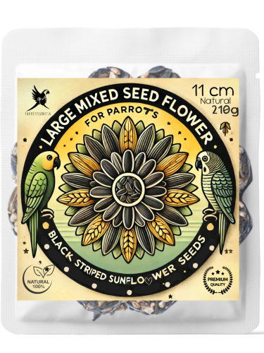 Parrot Planet - Papouščí květina se slunečnicemi - XL - pamlsek pro všechny papoušky 210 g od ParrotPlanet.cz