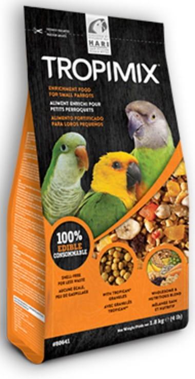 Hagen Hari Tropimix Small Parrot Food Mix – Vyvážené krmivo s granulemi pro malé papoušky 1,8 kg od ParrotPlanet.cz