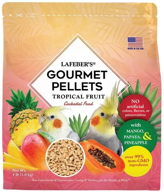 Lafeber Gourmet Pellets - Tropical Fruit - Cockatiel - Vyvážené krmivo: granule s ovocem pro papoušky 1,81 kg od ParrotPlanet.cz