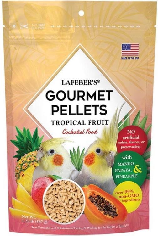 Lafeber Gourmet Pellets Tropical Fruit Cockatiel – kompletní granule s tropickým ovocem pro korely, 567 g od ParrotPlanet.cz