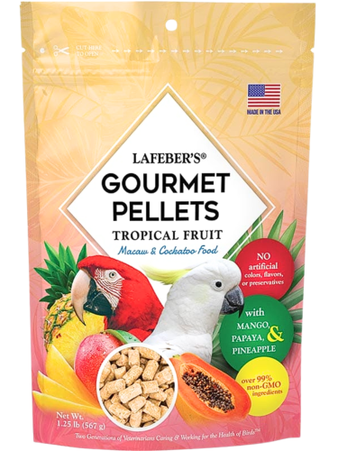 Lafeber Gourmet Pellets - Tropical Fruit - Macaw &amp; Cockatoo - Vyvážené krmivo: granule s ovocem pro papoušky ara a kakadu 567 g od ParrotPlanet.cz