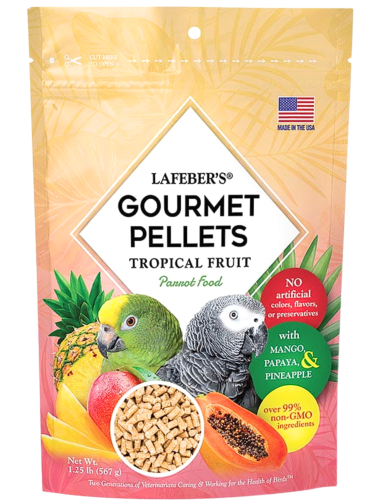 Lafeber Gourmet Pellets Tropical Fruit Parrots – kompletní granule s tropickým ovocem pro střední a velké papoušky, 567 g od ParrotPlanet.cz