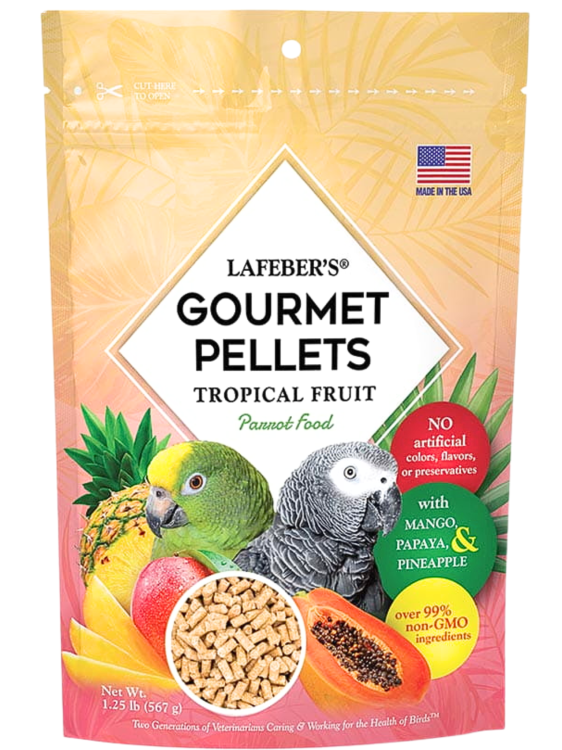 Lafeber Gourmet Pellets Tropical Fruit Parrots – kompletní granule s tropickým ovocem pro střední a velké papoušky, 567 g od ParrotPlanet.cz