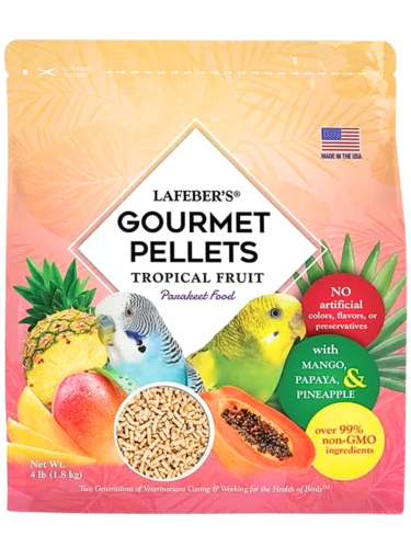 Lafeber Gourmet Pellets - Tropical Fruit -Budgies -Vyvážené krmivo: granule s ovocem pro vlnkované papoušky 1,81 kg od ParrotPlanet.cz