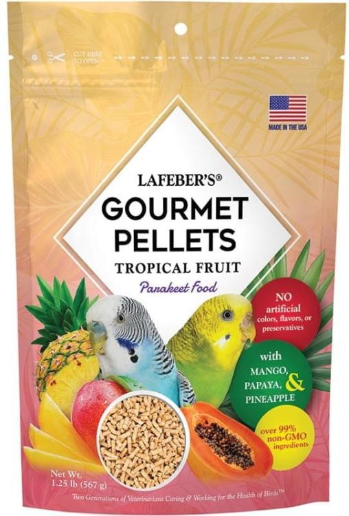 Lafeber Gourmet Pellets Tropical Fruit Budgies – kompletní granule s tropickým ovocem pro andulky, 567 g od ParrotPlanet.cz