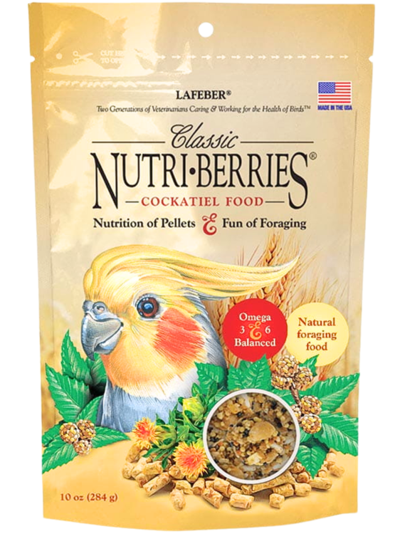 Lafeber NutriBerries Classic Cockatiel – Krmivo ve formě kuliček pro malé a střední papoušky 28 g VZOREK od ParrotPlanet.cz