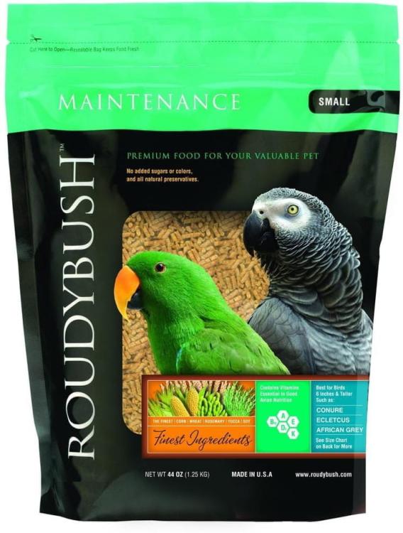 RoudyBush Maintenance Small 0,23 kg – přírodní granule pro amazony, papoušky a další větší a střední papoušky od ParrotPlanet.cz