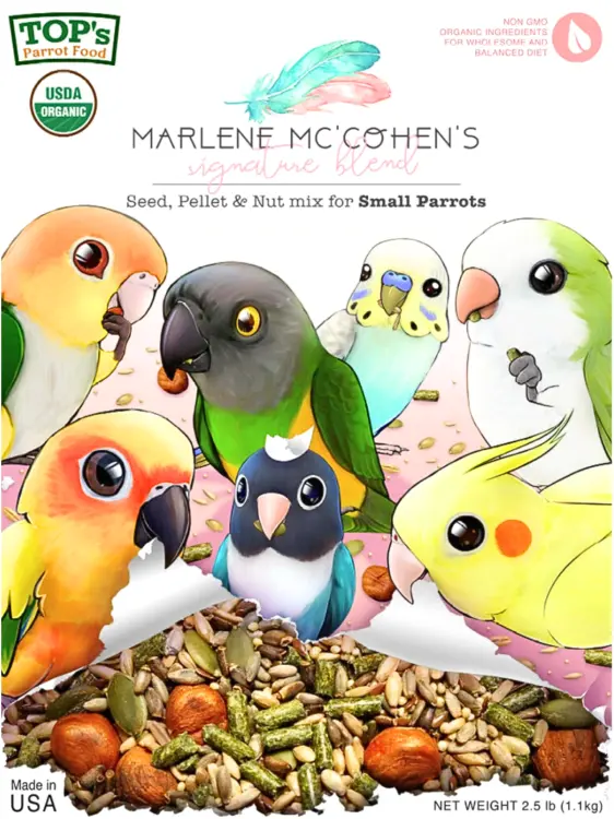 TOP’s by Marlene Mc’Cohen – BIO směs semen a granulí pro malé papoušky, 1,13 kg od ParrotPlanet.cz