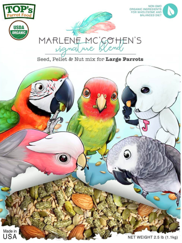 Top's by Marlene Mc`Cohens - Organická směs zrn a granulí pro velké papoušky 1,13 kg  od ParrotPlanet.cz