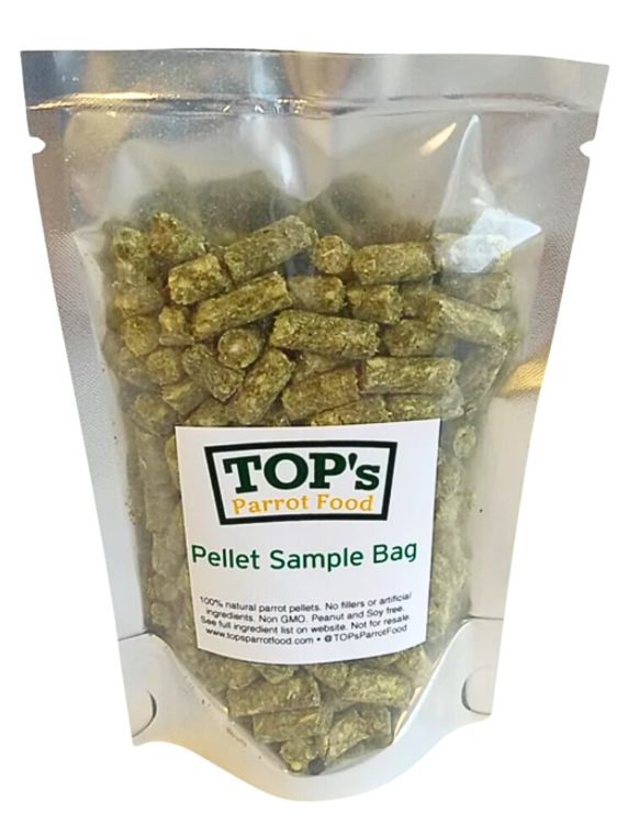 TOP's Parrot Food Small Pellets – Organické granule Top's pro všechny druhy papoušků 57 g – VZOREK od ParrotPlanet.cz