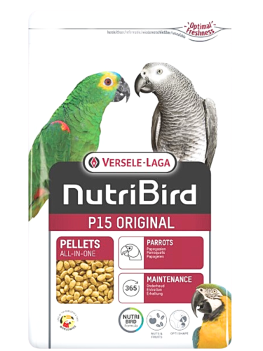 Versele Laga NutriBird P15 Original maintenance 1 kg – granule pro velké papoušky od ParrotPlanet.cz