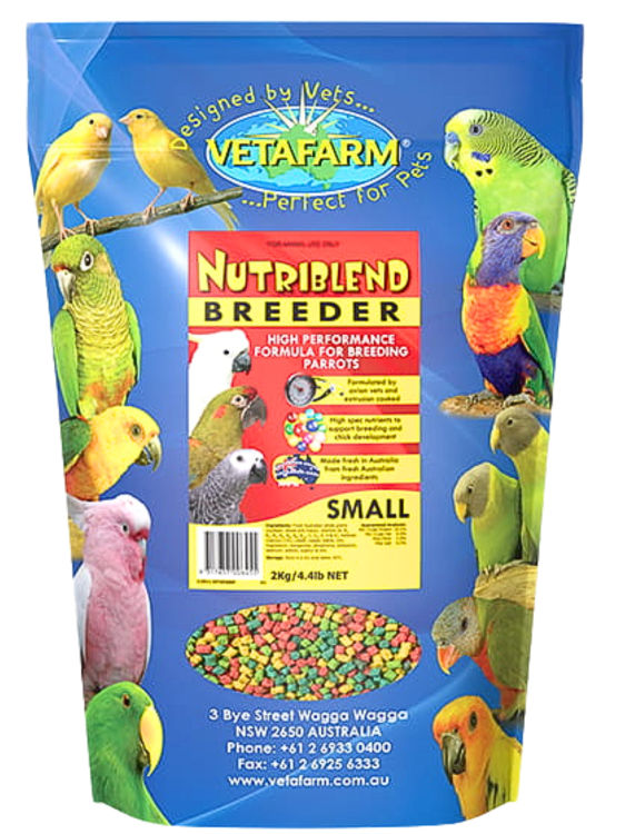 VETAFARM - NutriBlend Breeder - Granulát  VETERINÁRNÍ CHOVNÝ pro všechny papoušky 2 kg od ParrotPlanet.cz