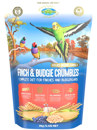 VETAFARM- Finch and Budgie Crumbles - Celoroční granule pro vlnkované papoušky a jiné malé papoušky 450 god ParrotPlanet.cz