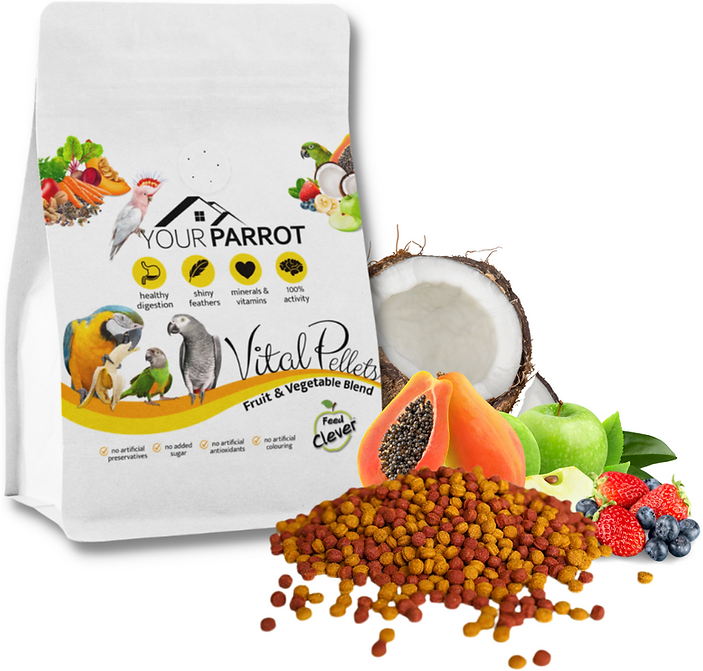 Your Parrot - Vital Pellets Fruit &amp; Vegetable Blend -  granule pro střední a velké papoušky 3 kg od ParrotPlanet.cz