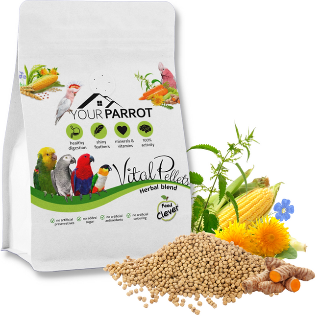 Your Parrot - Vital Pellets Herbal Blend -  granulát pro střední a velké papoušky 900 g od ParrotPlanet.cz