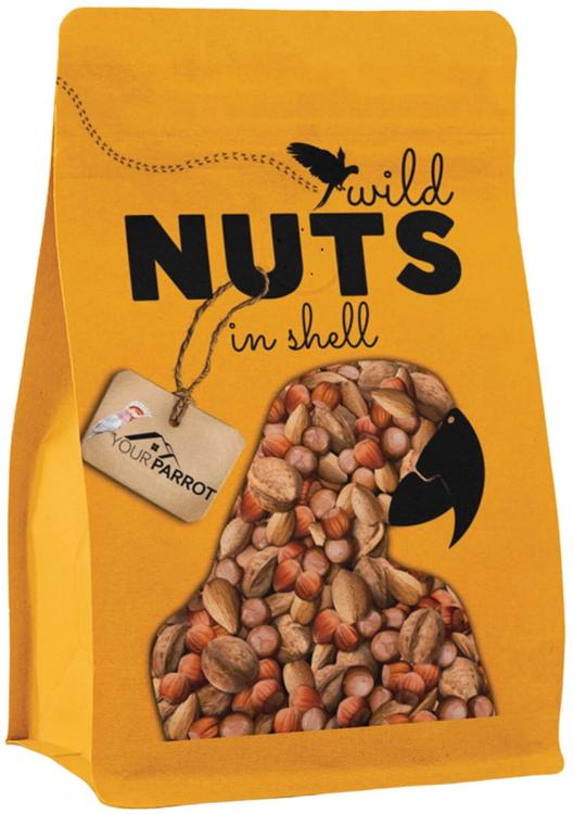 Your Parrot Wild Nuts in Shells Parrot Treat – ořechová směs pro střední a velké papoušky 1 kg od ParrotPlanet.cz