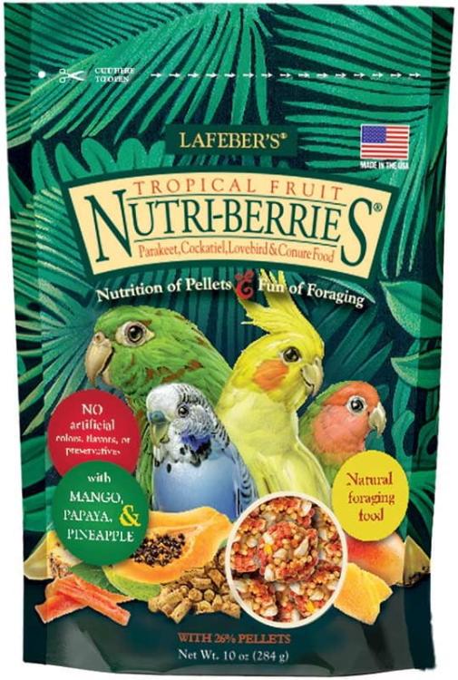 Lafeber NutriBerries Tropical Cockatiel – Krmivo: zrní s tropickým ovocem ve tvaru kuliček pro střední a malé papoušky 284 g  od ParrotPlanet.cz