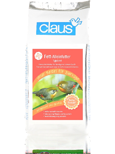 Claus Fett-Alleinfutter typ I - rot - Kompletní tukové krmivo (červené) pro pěnkavy, sýkorky a další ptáky živící se hmyzem a bobulemi 500 g od ParrotPlanet.cz