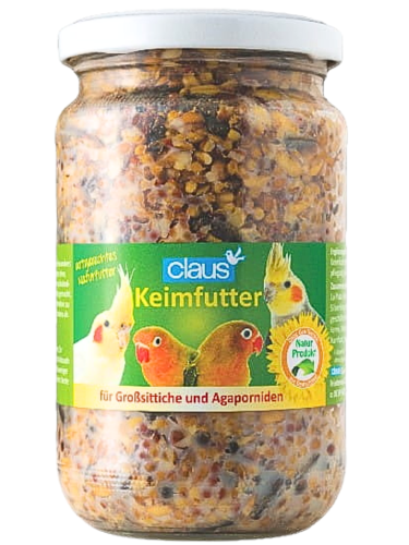 Přírodně předklíčená semena pro střední papoušky – 370 ml od ParrotPlanet.cz