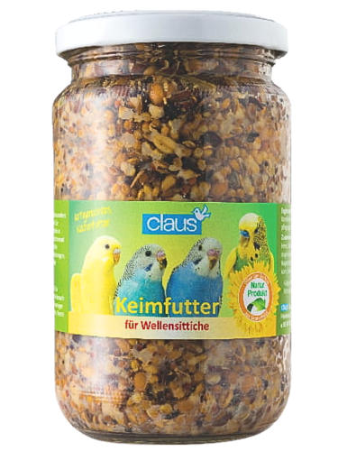 Claus Keimfutter – přírodní klíčky pro papoušky vlnitokřídlé a jiné malé papoušky 370 ml od ParrotPlanet.cz