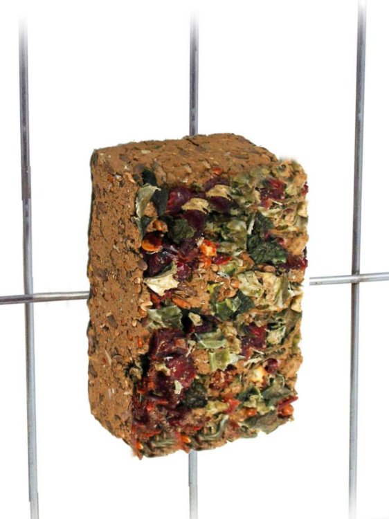 JR FARM Minerální kostka se semínky a zeleninou pro všechny papoušky 75 g od ParrotPlanet.cz