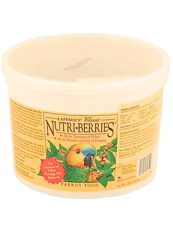Lafeber NutriBerries Original – Krmivo ve tvaru kuliček pro střední a velké papoušky 1,47 kg – KÝBLÍK od ParrotPlanet.cz