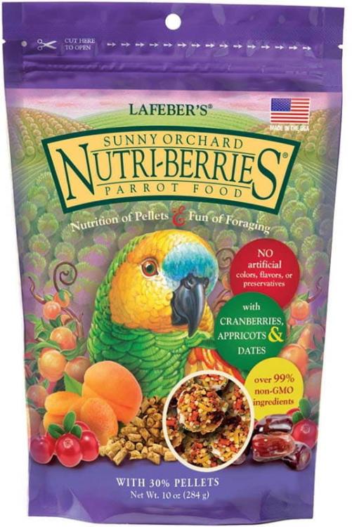 Lafeber NutriBerries Sunny Orchard – Krmivo: zrní s ovocem ze sadu ve tvaru kuliček pro střední a velké papoušky 284 g od ParrotPlanet.cz
