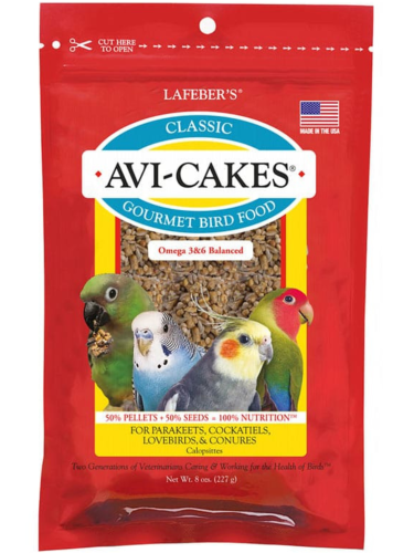 Lafeber Original AviCakes for Cockatiels – Vyvážená strava: zrno s granuláty ve tvaru sušenek pro papoušky a jiné papoušky 230 g od ParrotPlanet.cz